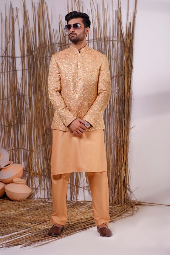 Buy Men Formal Prince Coat With Gold 