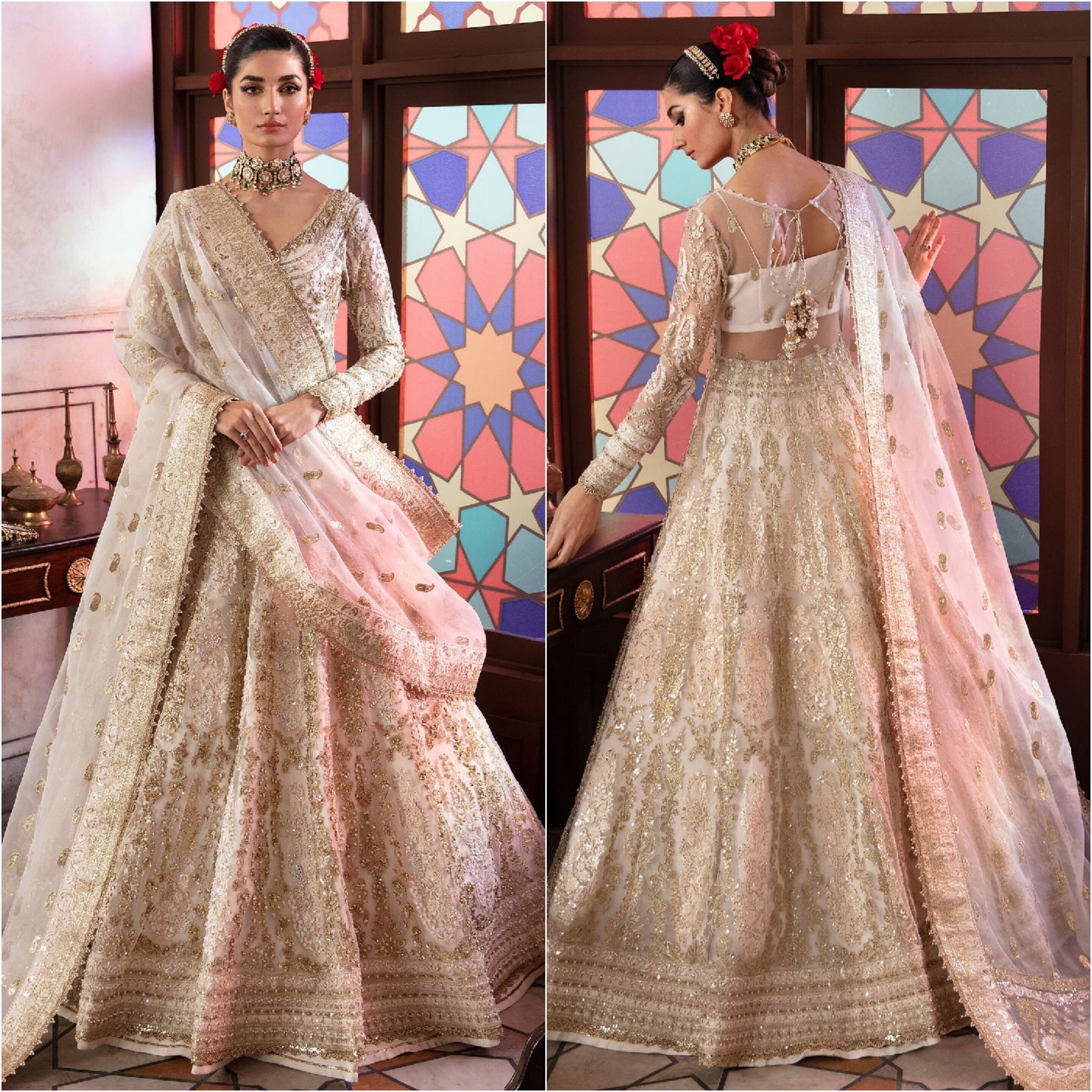 Handmade bridal lehenga best sale