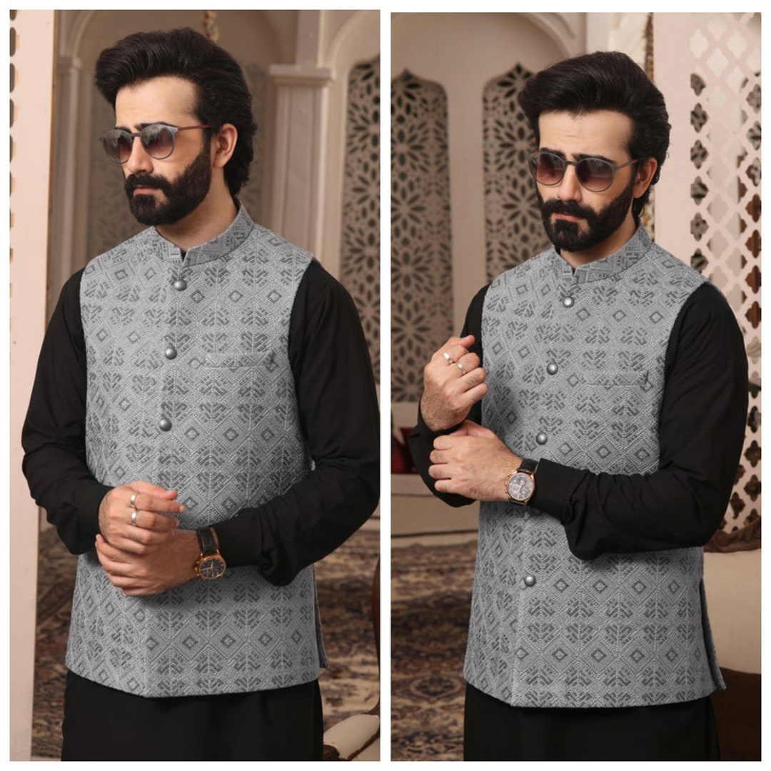Mens Waistcoat Mens Wedding Waistcoat Pakistani Mens Waistcoat Mens