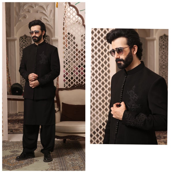 Men Prince Coat, Men Wedding Collection, Hand Made Prince Coat, Men Shalwar kameez Wear, Men Formal Event Wear, Mens Designer Prince Coat