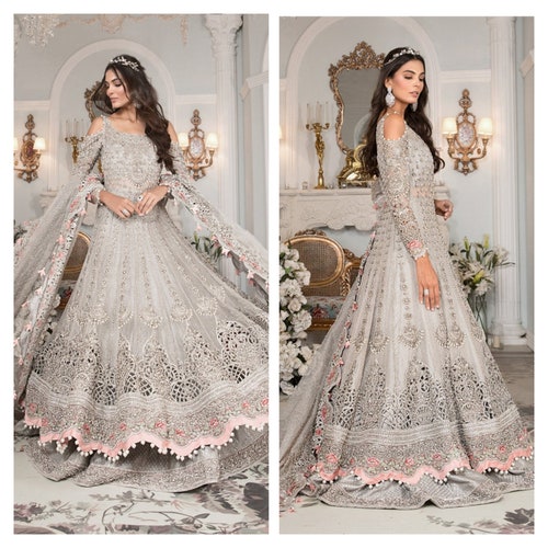 Pakistani Wedding Dress nikkah dresses USA UK CA dance Indian Bridal Maxi long frock Eid Suit Latest dholki Embroidery Clothes Clothing Womens Clothing Blazers & Suits mehendi 