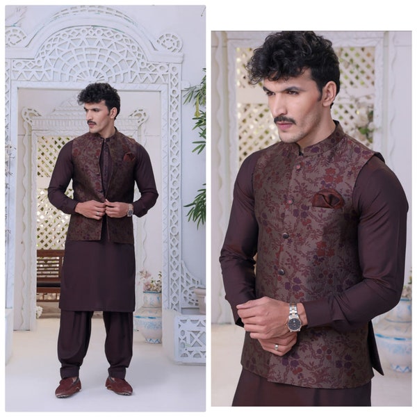 Mens Black Waistcoat | Hand Made Pakistani Indian Style Men's Formal  Waistcoat | Mens Wedding Waistcoat | Regular Fit | Sleeveless jacket