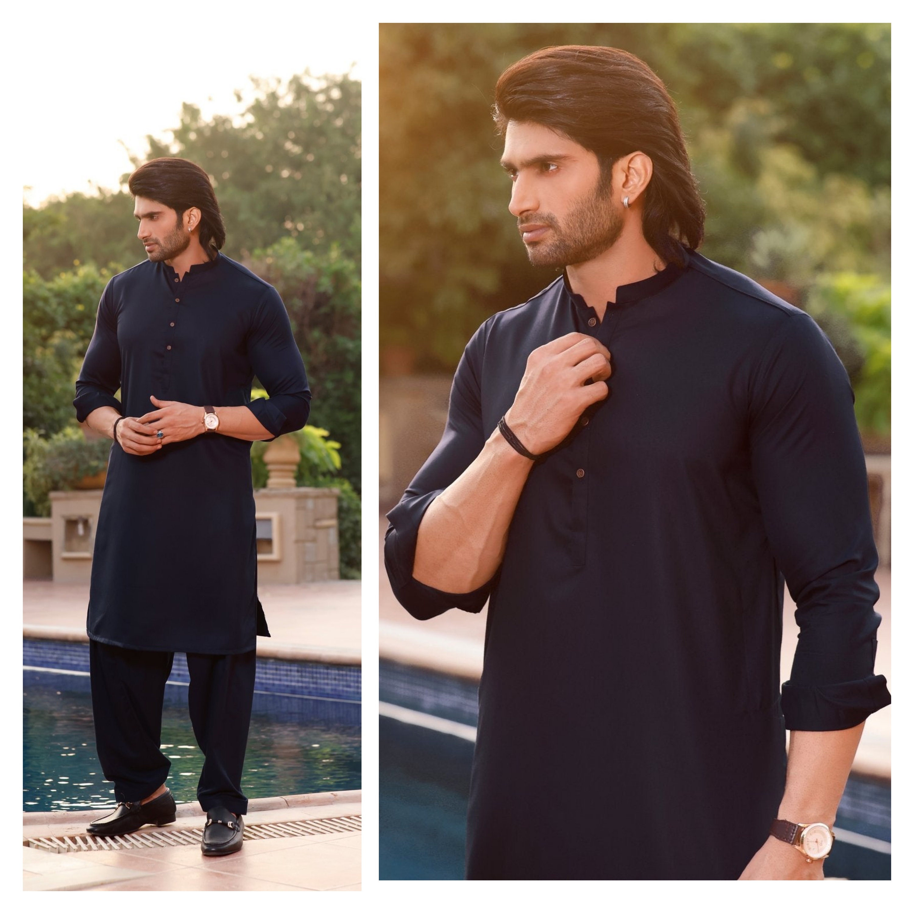 Handmade Pakistani Mens Kameez Shalwar 