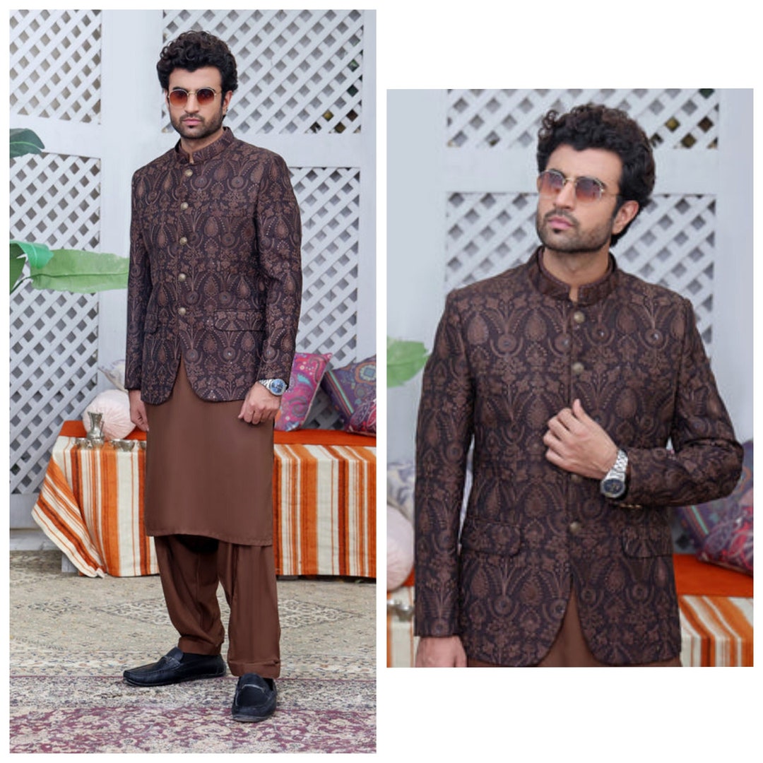 Gem Garments Silk Formal Men Prince Coat - Taha