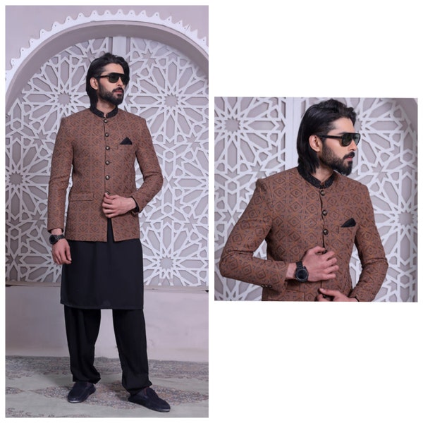 Mens Designer Prince Coat, Men Prince Coat, Men Wedding Collection, Hand Made Prince Coat, Men Shalwar kameez Wear, Men Formal Event Wear