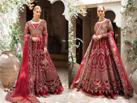 Buy Custom Stitched Woman Bridal Long Dress Custom Stitched Woman Bridal Lehenga Indian Style Woman Lehenga Choli Pakistani Wedding Dress Online in India Etsy