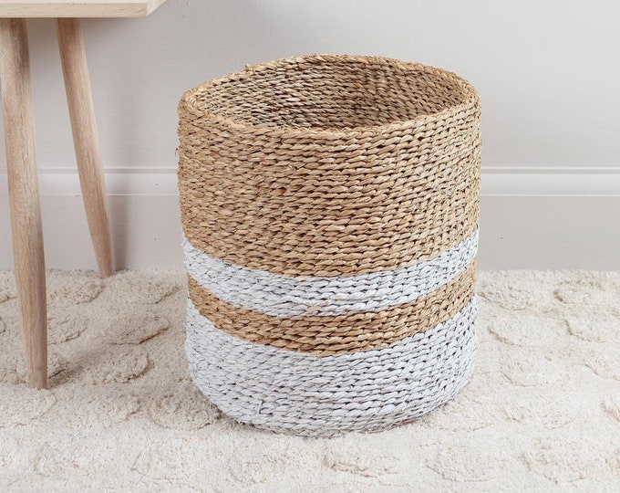Large Seagrass Basket Rattan Storage Basket Plant Storage Etsy UK
