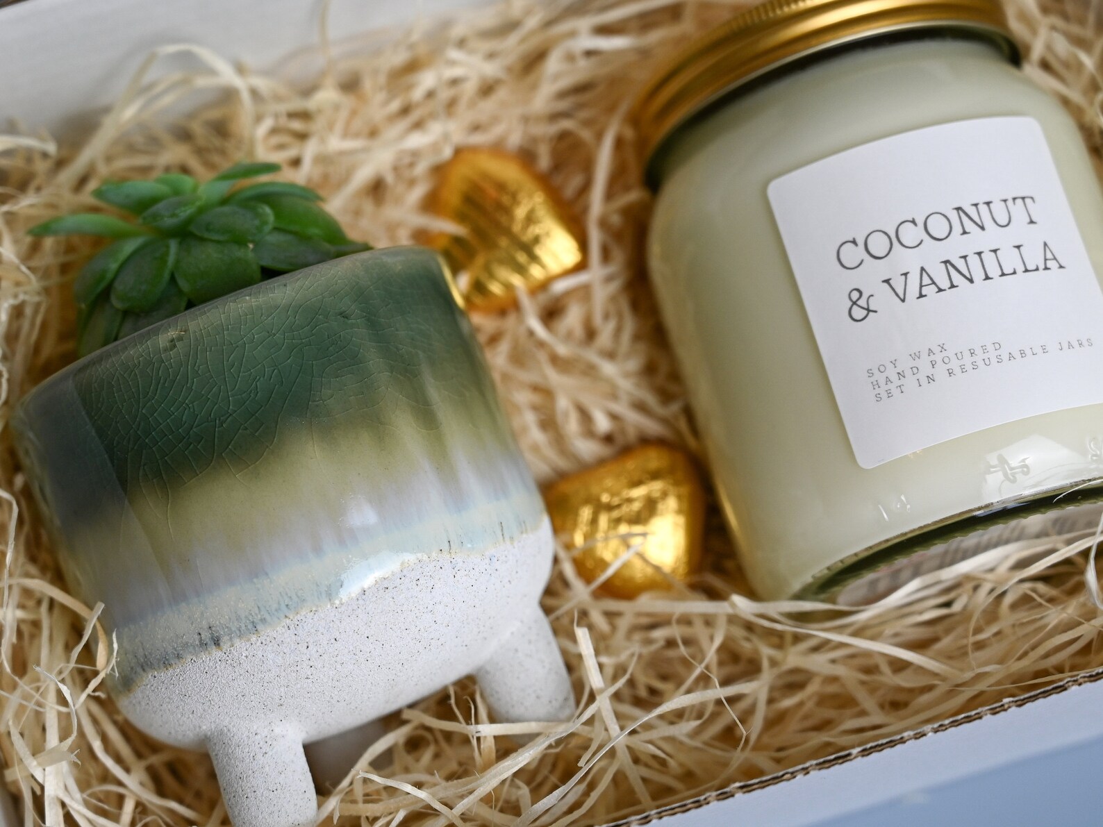 Potted Plant & Candle Gift Box Birthday Present Thinking Etsy UK