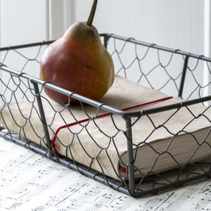 Small wire storage basket tray industrial| New Home Gift