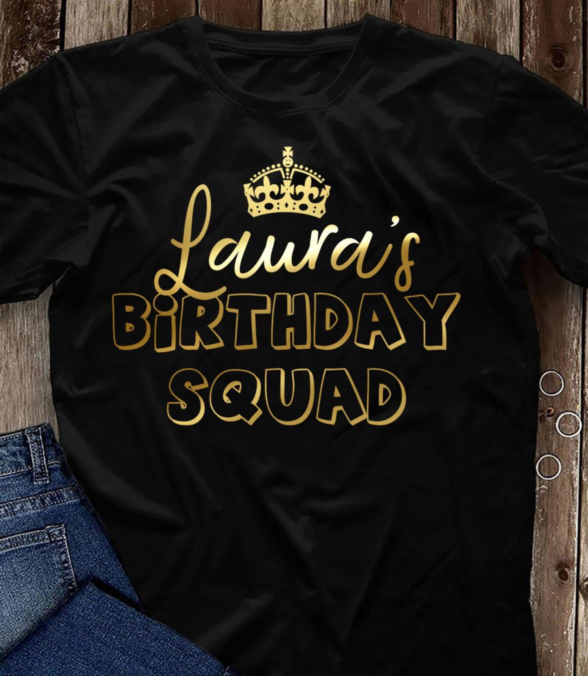 Custom birthday shirt birthday squad shirts personalized Etsy