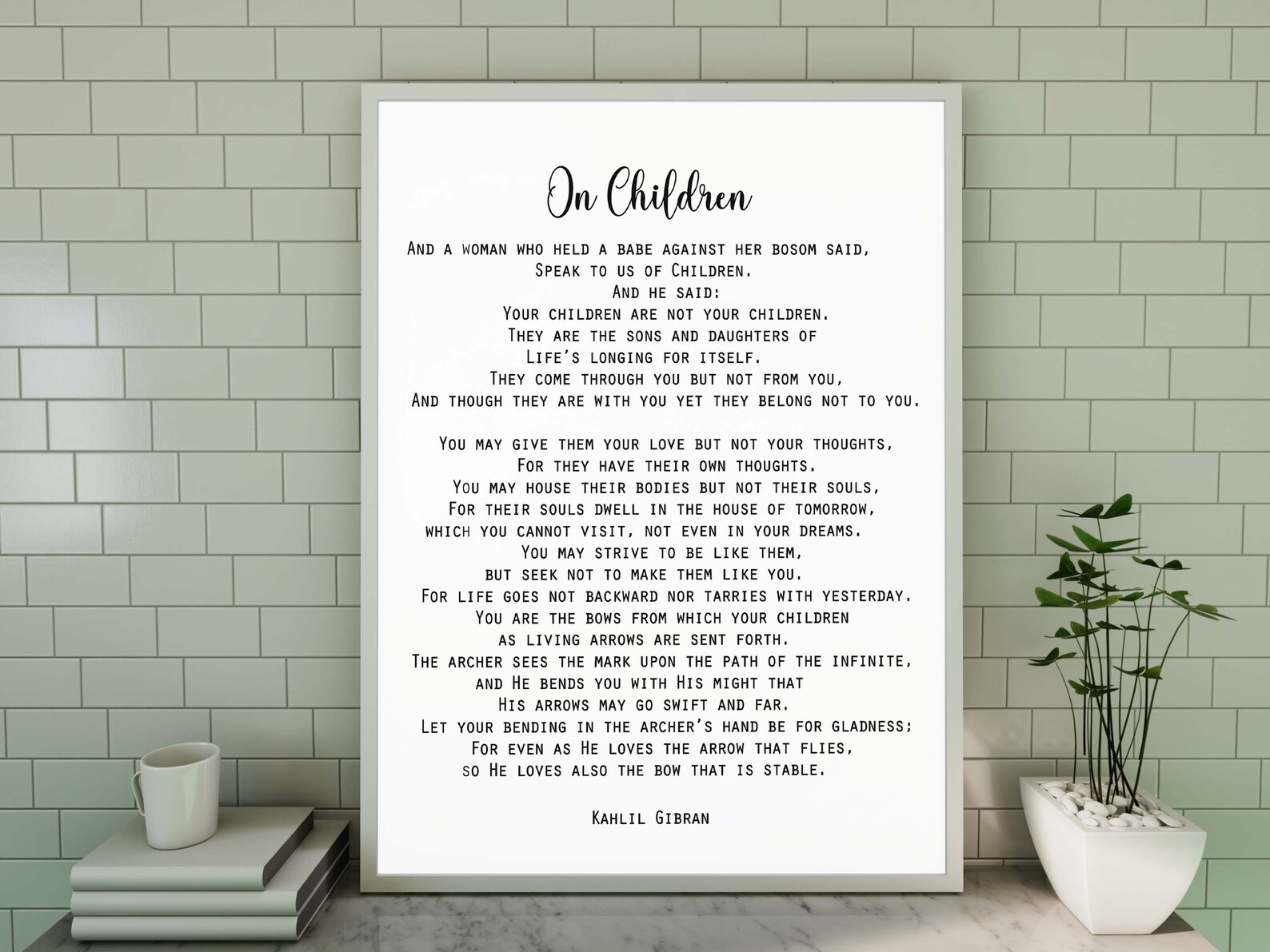On Children Poem Kahlil Gibran poem Wall Art Prints Poem | Etsy