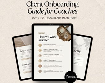 Canva-sjabloon voor introductiegids voor klanten | Welkomstpakket voor coaching | Life Coach Business Coach | Stap voor stap klantproces pdf