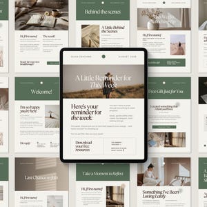 Wellness Coach Newsletter Templates | Canva Email Templates | Welcome Email | Wellness Business Bundle | Editable Newsletter Canva