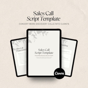 Discovery Call Template for Coaches Canva | Sales Call Script Template | Coaching Consultation Guide | Client Call Workbook
