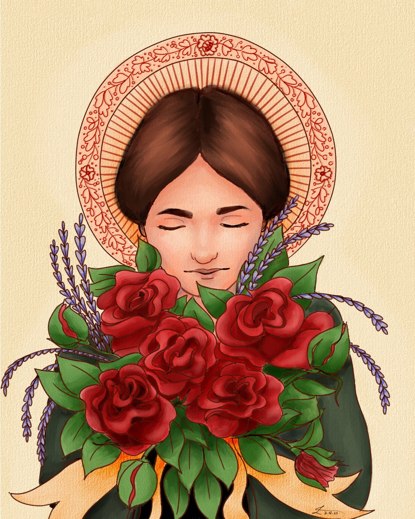 Print Saint Zélie Martin, Ora Pro Nobis catholic Digital Art Etsy