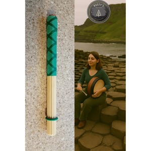 Bodhran Drum Beater 8&quot; Brush Tipper Drum Stick Hand Made.