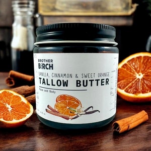 Grass-Fed Tallow Butter,Organic Tallow Moisturizer,Tallow Balm,Tallow Body Butter,Tallow Face Moisturizer,Tallow Skin Care,4 fl oz Tallow