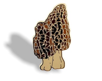 Morel Mushroom Enamel Pin: Mushroom Gift