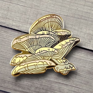 Austernpilz Emaille Pin, Pilz Pins, Pilz Pin, Pilz Geschenke, Pilz Pins, Pilz Emaille Pin, Pilz Pin, Austernpilz, Pilze