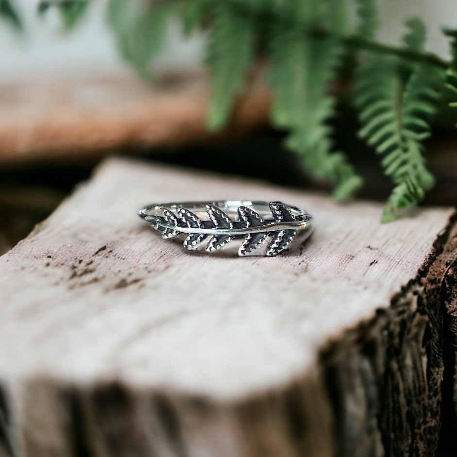 925 Silver Fern Ring,silver Fern Ring,sterling Silver Leaf 925 Silver Fern Ring,silver Fern Ring,sterling Silver Leaf