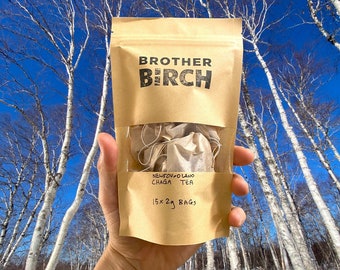 Organiczne torebki herbaty z dziko rosnących grzybów Chaga (15 sztuk)
