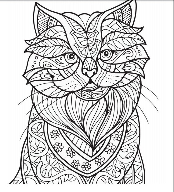 Simple Adult Coloring Pages in a Printable PDF Format