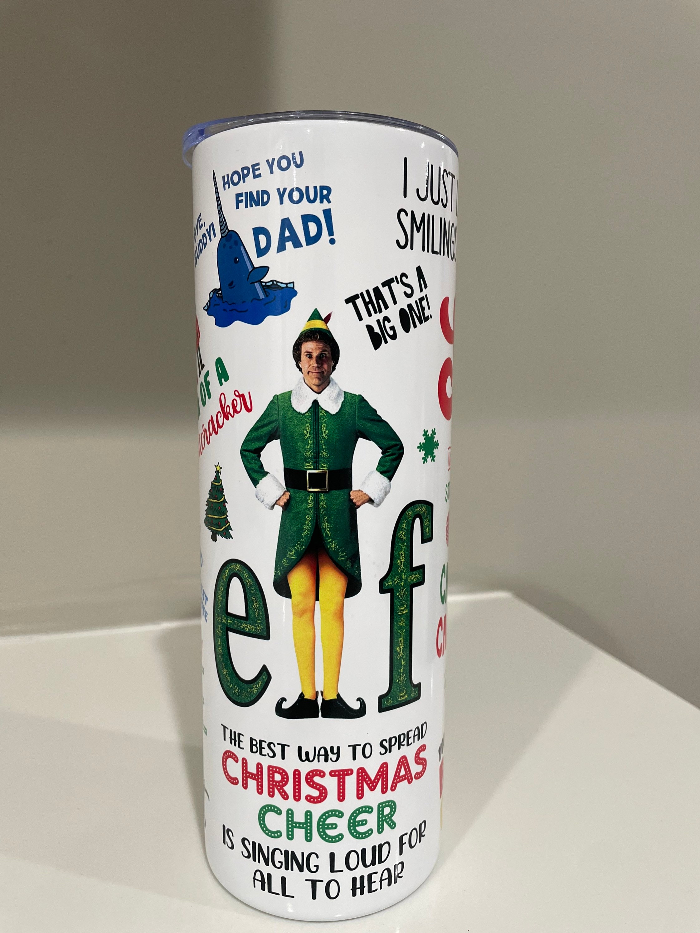 ELF Christmas 20oz hot/cold tumbler Elf Movie Quote Tumbler