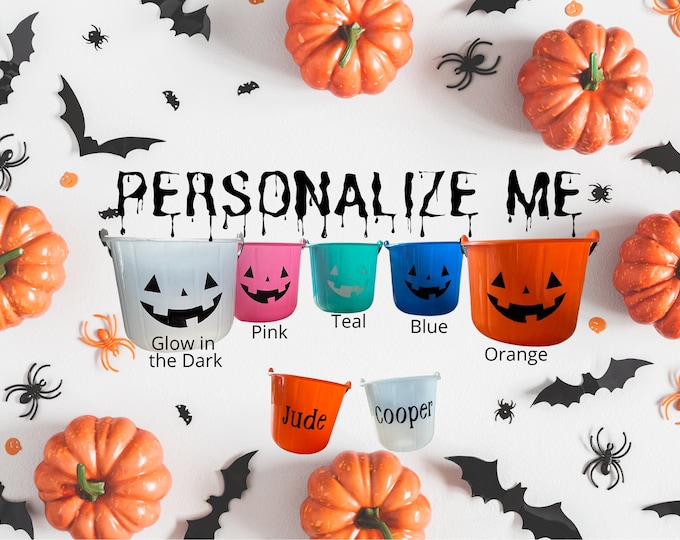 Personalized Trick or Treat Pumkin Bucket