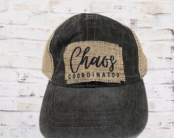 Chaos Coordinator Hat, Mom Hat, Dad hat, teacher hat