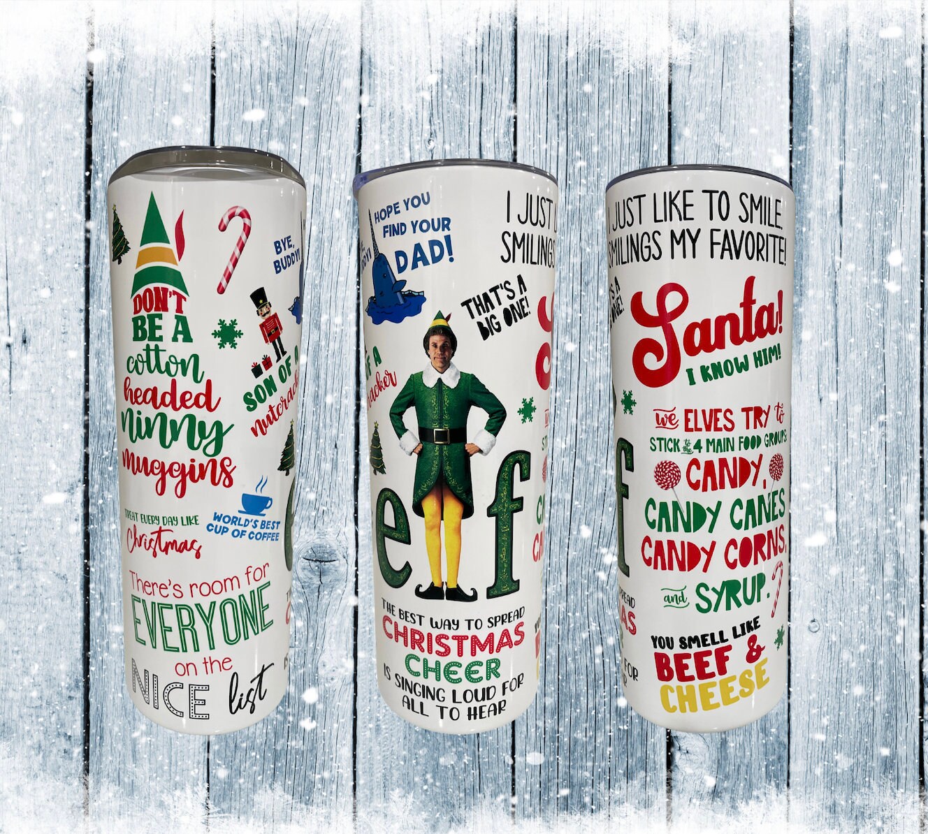 Christmas Elf Tumbler Wraps Digital Download