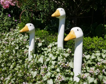 Garden stake ceramic goose large | Frostproof | Outdoor decoration | Garden ornaments | Garden decoration | Garden ceramics | Hand painted | Ceramic goose