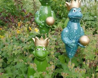 Midene Gartenstecker Keramik – Handgefertigter Frosch, Wetterfest, Frostsicher – Für Garten, Terrasse & Beet – Unikat Aus Ton