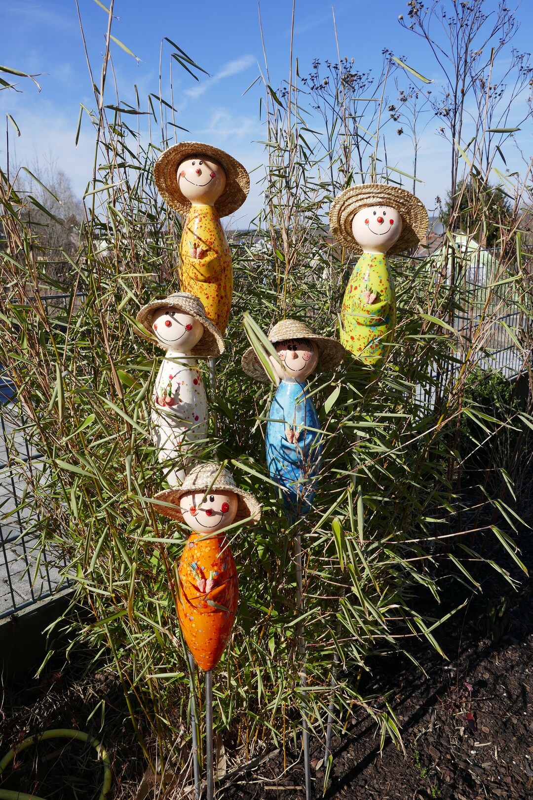 Keramik Gartenstecker Gärtner Deko für den Garten Etsy.de