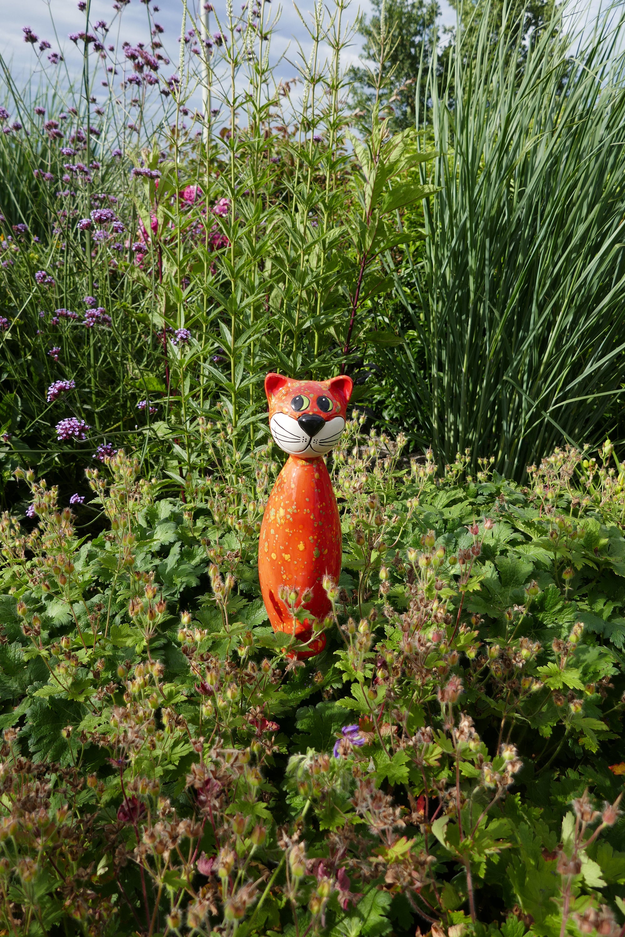 MAICOLA Katzen-Statue Mit Brille & Buch – Harz-Figur Als Deko Für Garten, Büro Oder Wohnzimmer