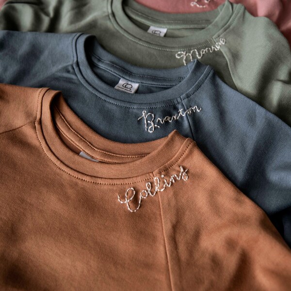 Hand embroidered sweatshirt etsy