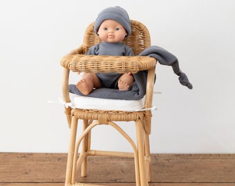 Everly High Chair | Rattan Doll High Chair | High End Doll Furniture