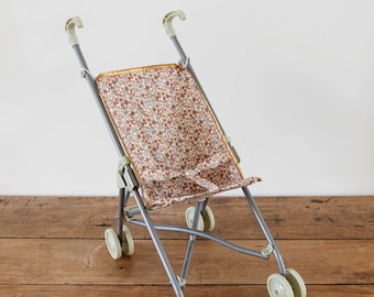 Ditsy Floral Baby Doll Umbrella Stroller | Minikane Doll Stroller | Boutique High End Doll Furniture