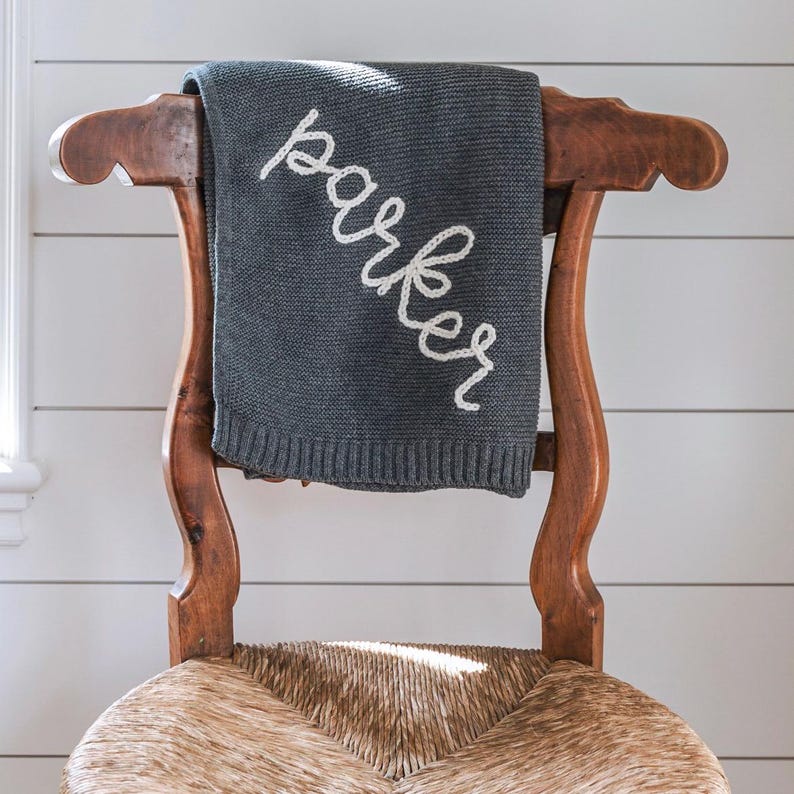 Personalized Baby Name Blanket – Custom Embroidered Baby Blanket – Baby Shower Gift image 7
