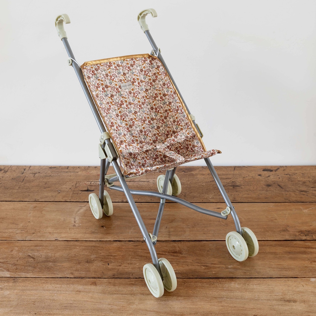 Ditsy Floral Baby Doll Umbrella Stroller Minikane Doll Stroller