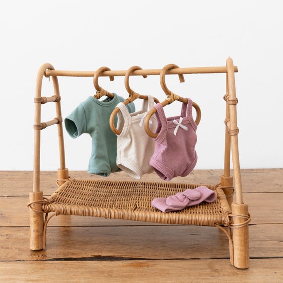 Rattan Baby Clothes Hangers - Set of 3