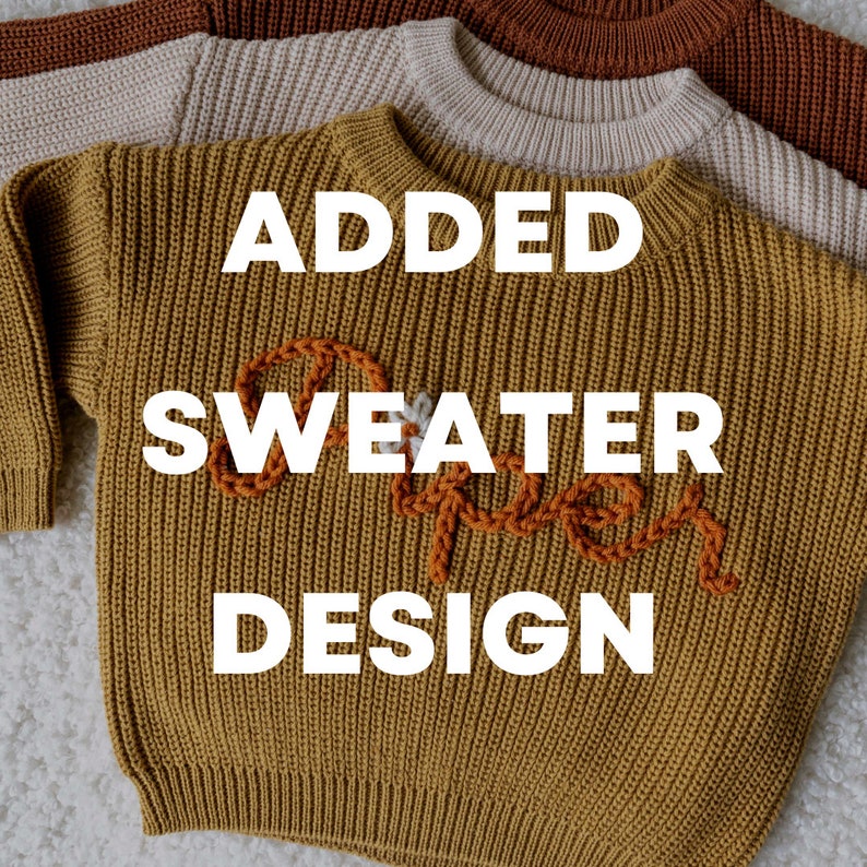 Added Sweater Design Sweater Purchased Separately image 1