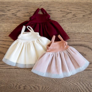 Baby Doll Ivory Tutu Dress |  Baby Doll Tulle Dress | Minikane Doll Clothing | Boutique High End Doll