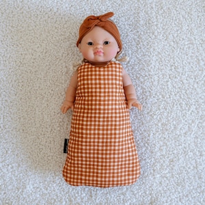 Gingham Baby Doll Sleep Sack | Minikane Paola Reina Doll | Baby Doll Sleeping Bag | Boutique High End Doll