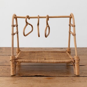 Lola Rattan Doll Clothing Rack with 3 Hangers High End Doll Furniture image 3