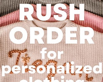 RUSH ORDER for personalized listings - Actual item must be purchased separately