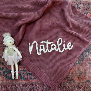 Personalized Baby Name Blanket – Custom Embroidered Baby Blanket – Baby Shower Gift image 5