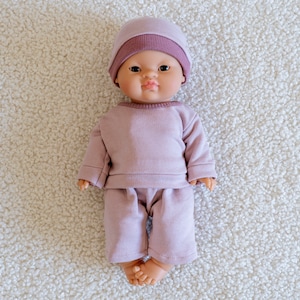 Baby Doll Pink 3 Piece Sweat Outfit  |  Baby Boy Doll Clothing | Minikane Doll Clothing | Boutique High End Doll