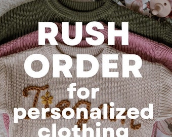 RUSH ORDER for personalized listings - Actual item must be purchased separately