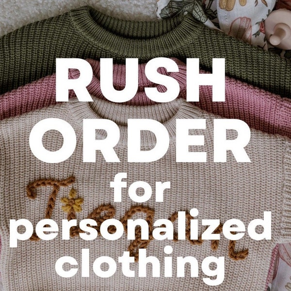 RUSH ORDER for personalized listings - Actual item must be purchased separately