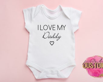 I Love Daddy Onesie Etsy Uk